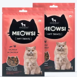 Meowsi Salmon & Chicken Soft Cat Treats High-Protein 50g