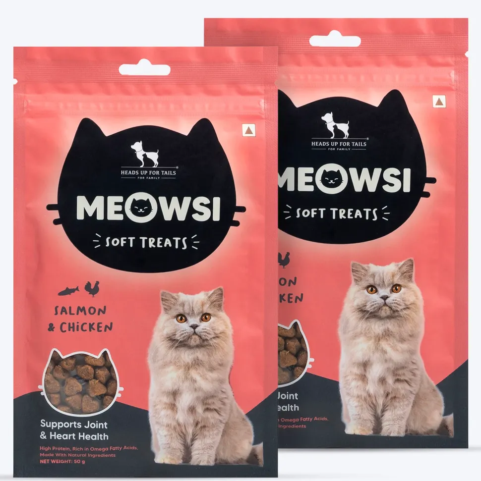 Meowsi Salmon & Chicken Soft Cat Treats High-Protein 50g