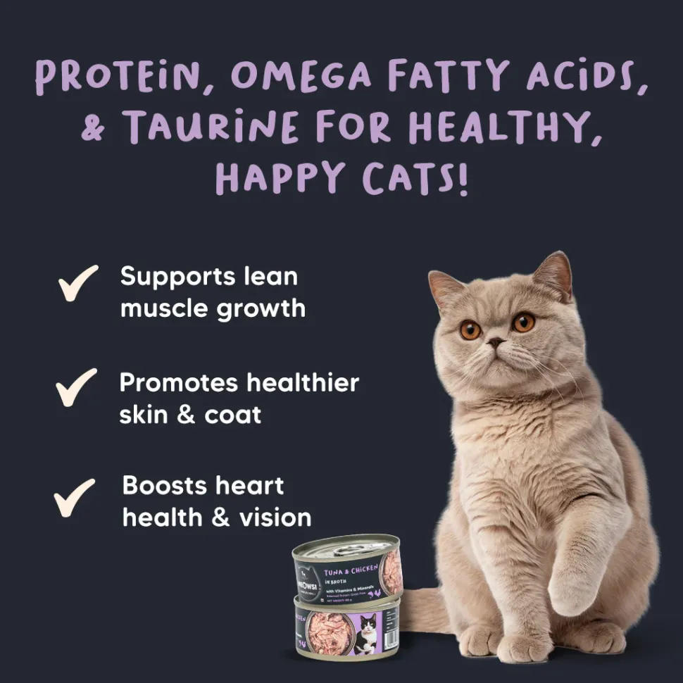 Meowsi Tuna & Chicken in Broth Wet Cat Food Can 80g