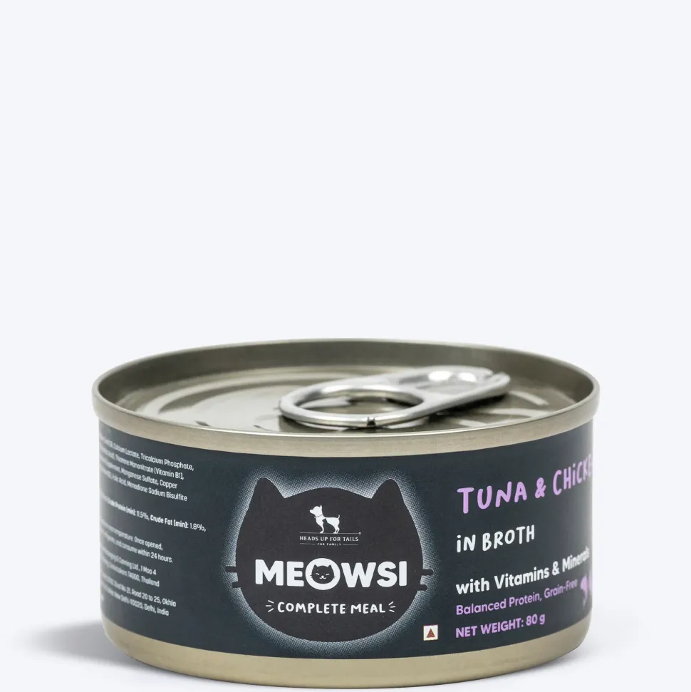 Meowsi Tuna & Chicken in Broth Wet Cat Food Can 80g