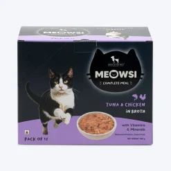Meowsi Tuna & Chicken in Broth Wet Cat Food Grain-Free 80g