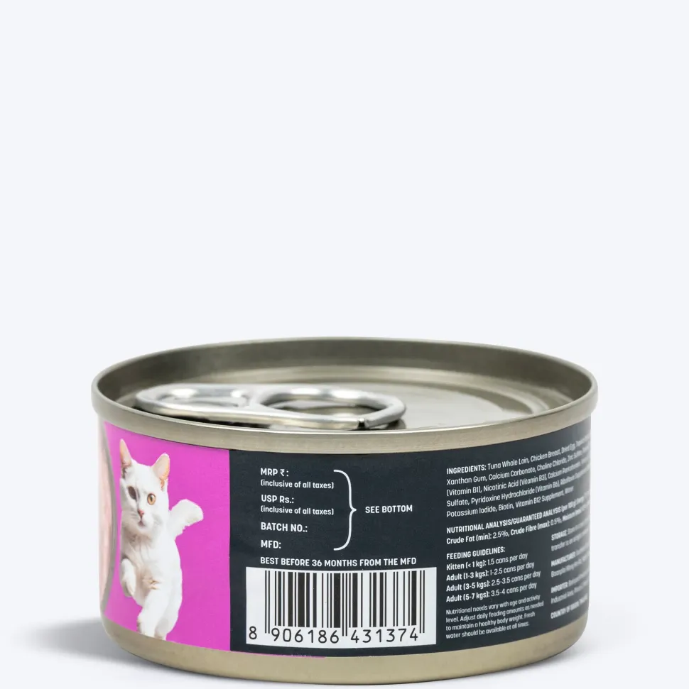 Meowsi Tuna & Chicken Mousse Canned Wet Cat Food 80g