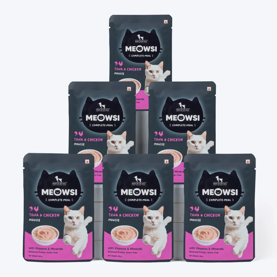 Meowsi Tuna & Chicken Mousse Wet Cat Food Grain-Free 80g