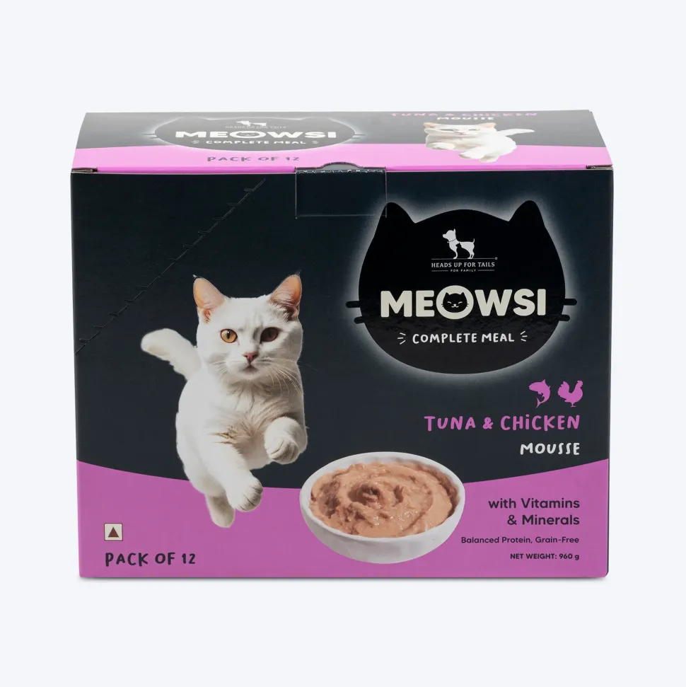 Meowsi Tuna & Chicken Mousse Wet Cat Food Grain-Free 80g