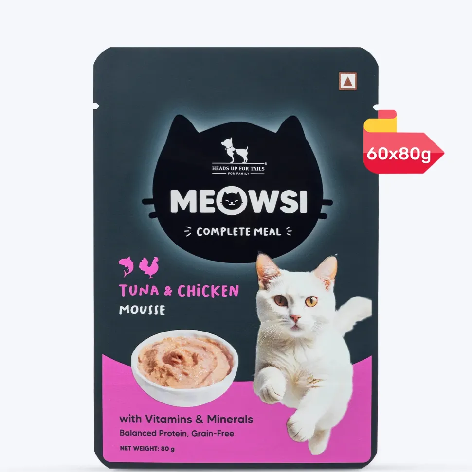 Meowsi Tuna & Chicken Mousse Wet Cat Food Grain-Free 80g