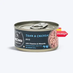 Meowsi Tuna & Chicken Pate Wet Cat Food Can 80g