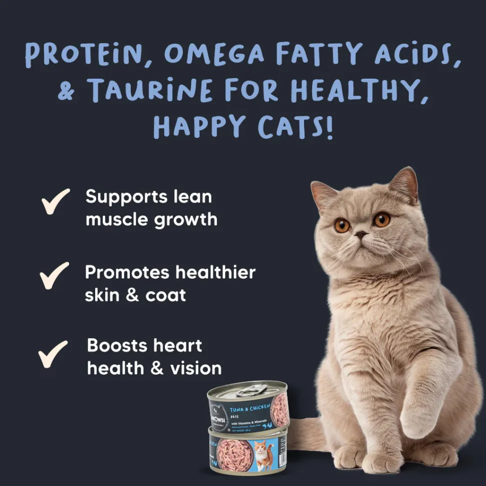 Meowsi Tuna & Chicken Pate Wet Cat Food Can 80g