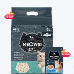 Meowsi Tuna & Chicken Pâté Wet Cat Food Grain-Free 80g