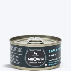 Meowsi Tuna & Shrimp in Broth Wet Cat Food Can 80g