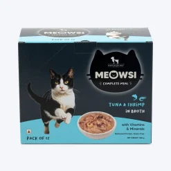 Meowsi Tuna & Shrimp in Broth Wet Cat Food Grain-Free 80g