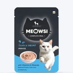 Meowsi Tuna & Shrimp Mousse Wet Cat Food Grain-Free 80g