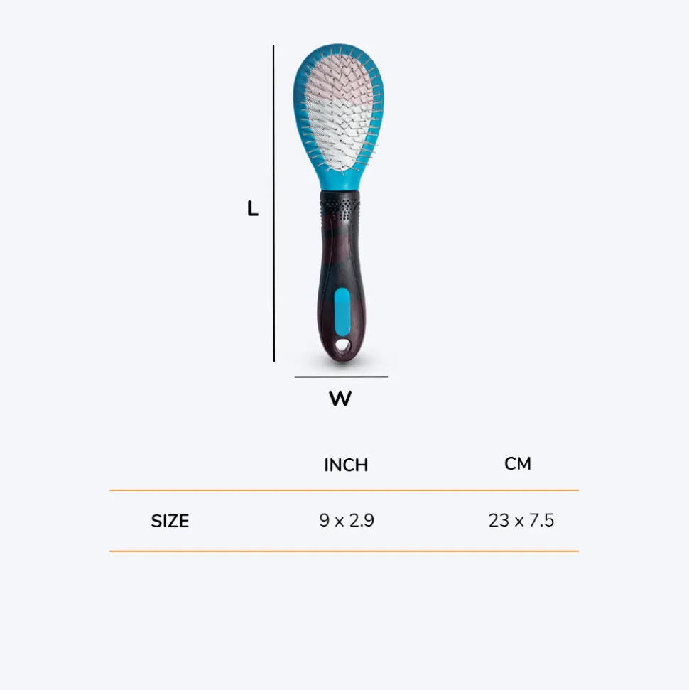 M-Pets Double-Sided Pin Brush for Dogs and Cats -7.5x23 cm