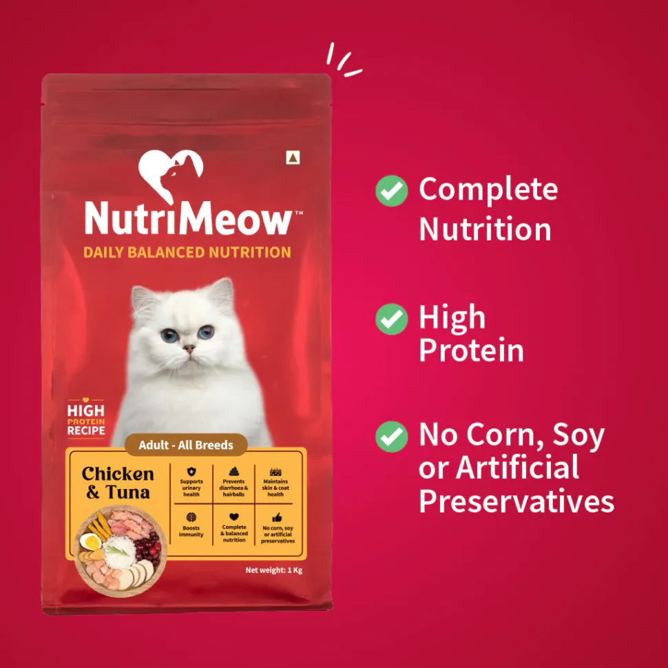 Nutrimeow Chicken & Tuna Dry Food For Adult Cat