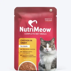 NutriMeow Chicken In Gravy Wet Food For Adult Cat - 80 gm