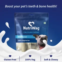 NutriWag Milk Calcium Chew Bones Treats For Dog