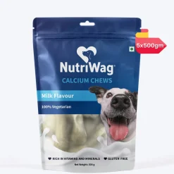 NutriWag Milk Calcium Chew Bones Treats For Dog