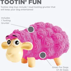 Outward Hound (Nina Ottosson) Tootiez Sheep Latex Rubber Dog Toy Pink