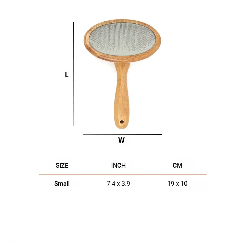 Paws For Earth Bamboo Slicker Brush For Dog & Cat - S
