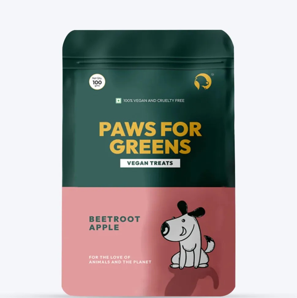 Paws For Greens Vegan Beetroot & Apple Treats For Dog - 100 gm