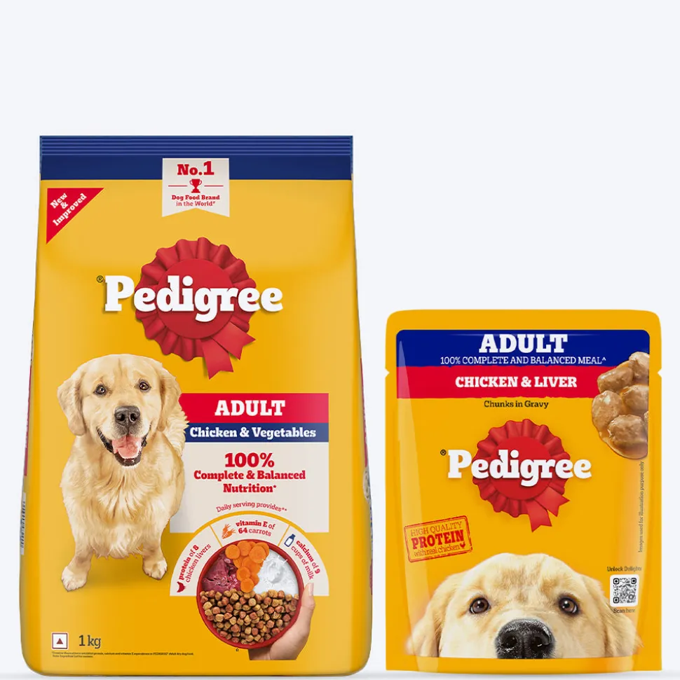 Pedigree Best Of Both Combo For Adult Dogs - Pack of 2