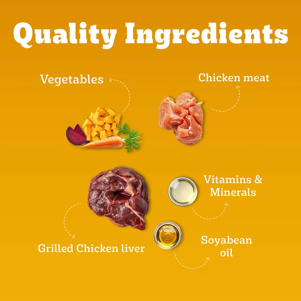 Pedigree Chicken Grilled Liver Flavour In Loaf With Vegetables Adult Dog Wet Food - 70 gm Packs