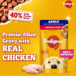 Pedigree Chicken & Liver Chunks In Gravy Adult Dog Wet Food - 130 g