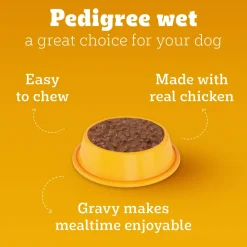 Pedigree Chicken & Liver Chunks In Gravy New Born Puppy Wet Food - 2.1 kg (30x0.07 kg)