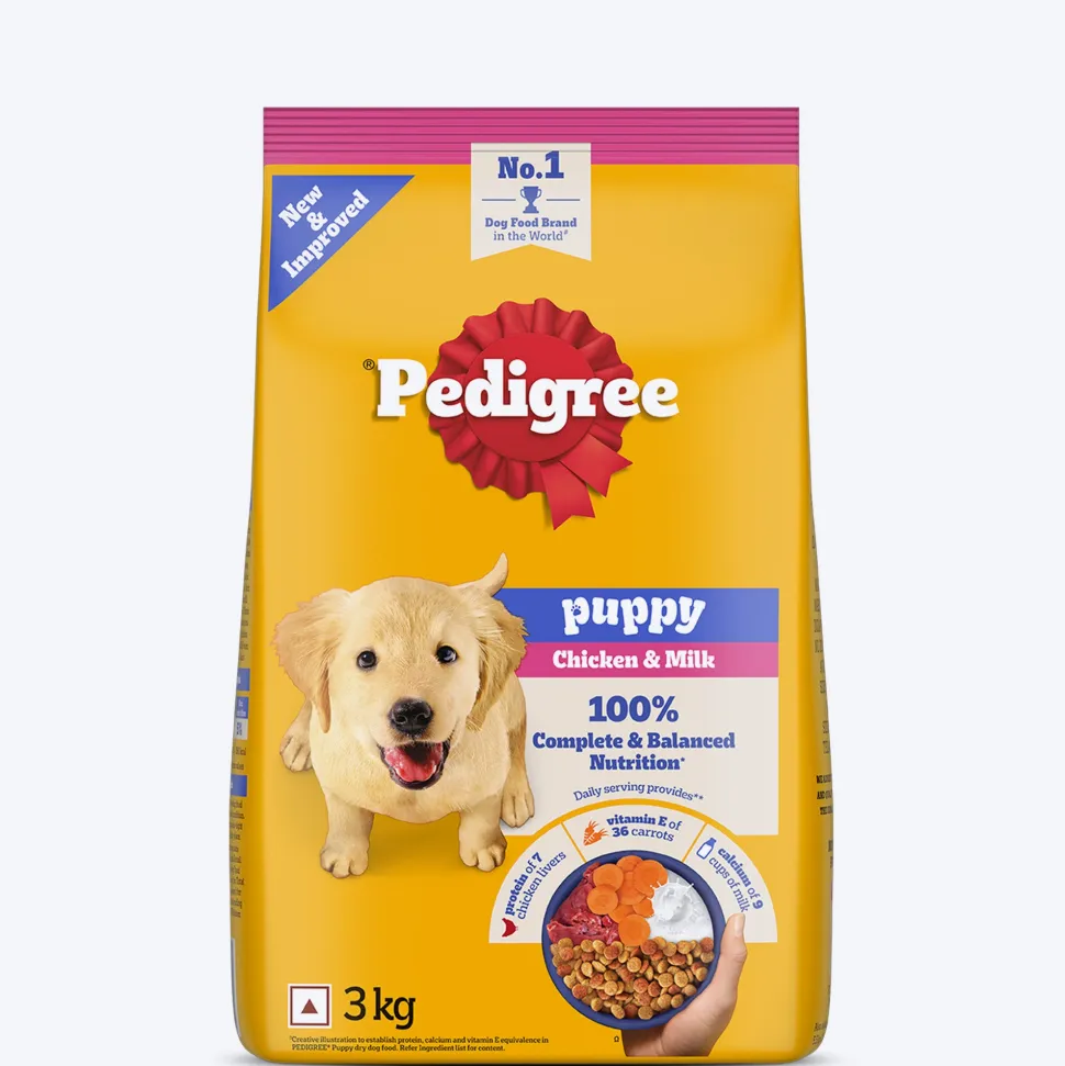Pedigree Chicken & Milk Puppy Dry Dog Food (Contains 37 Essential Nutrients)