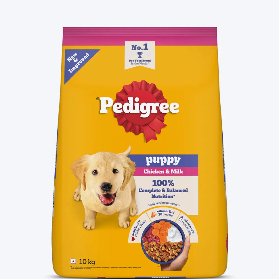 Pedigree Chicken & Milk Puppy Dry Dog Food (Contains 37 Essential Nutrients)