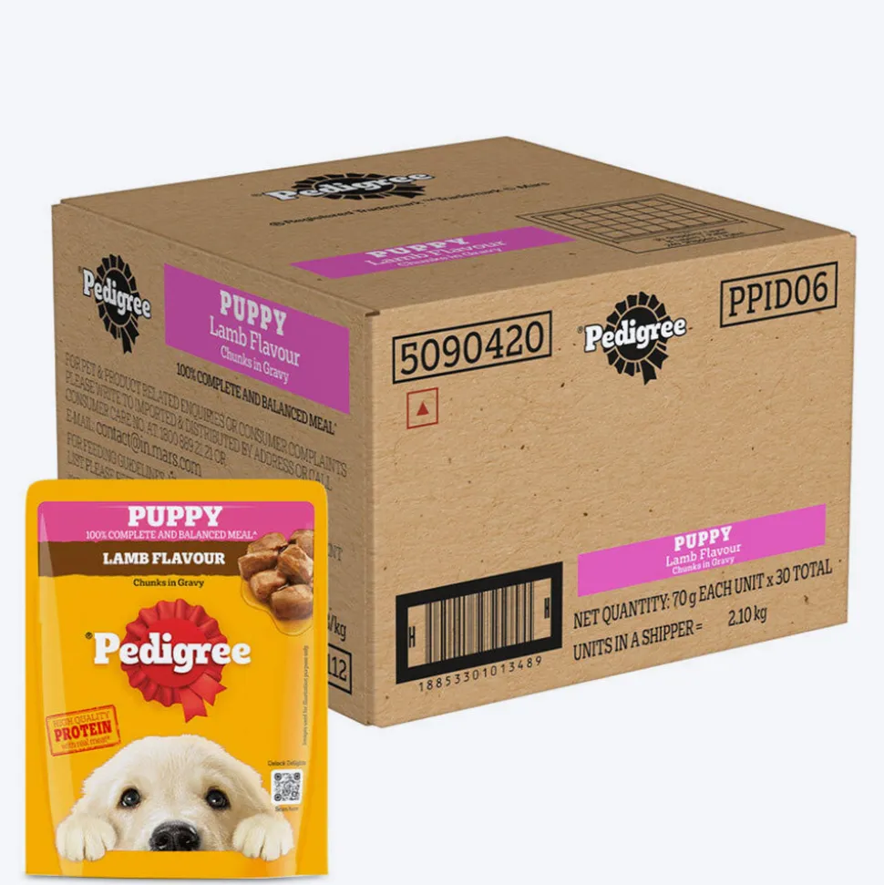 Pedigree Lamb Chunks In Gravy Puppy Wet Food - 70 g