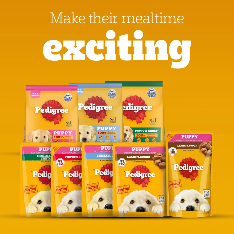 Pedigree Lamb Flavour Chunks In Gravy Puppy Wet Dog Food - 130 g