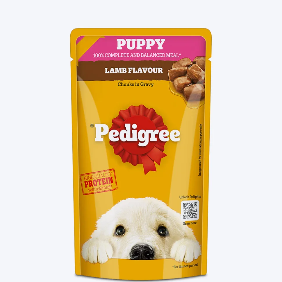 Pedigree Lamb Flavour Chunks In Gravy Puppy Wet Dog Food - 130 g