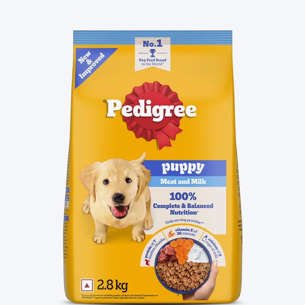 Pedigree Meat & Milk Puppy Dry Dog Food (Contains 37 Essential Nutrients)