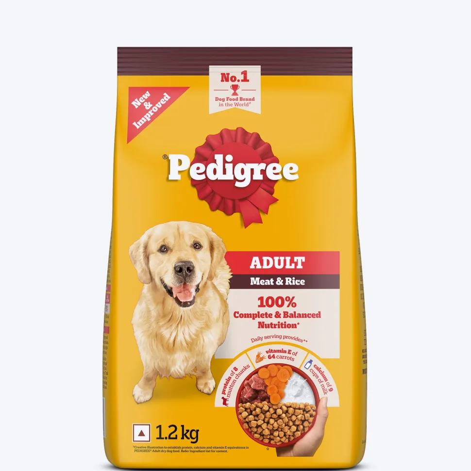 Pedigree Meat & Rice Dry Food For Adult Dog