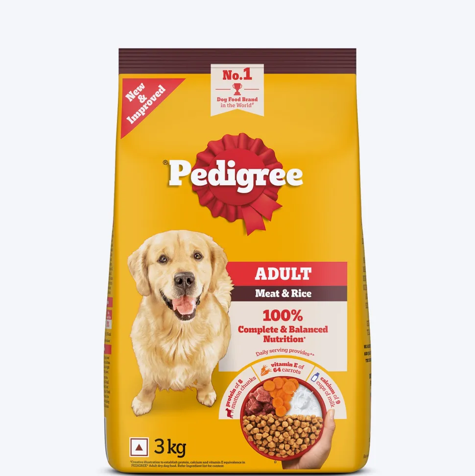 Pedigree Meat & Rice Dry Food For Adult Dog