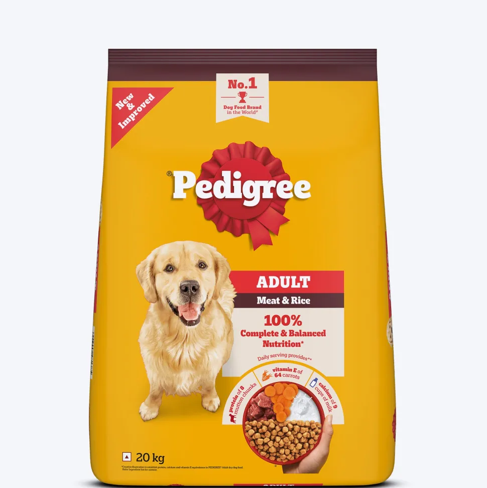 Pedigree Meat & Rice Dry Food For Adult Dog