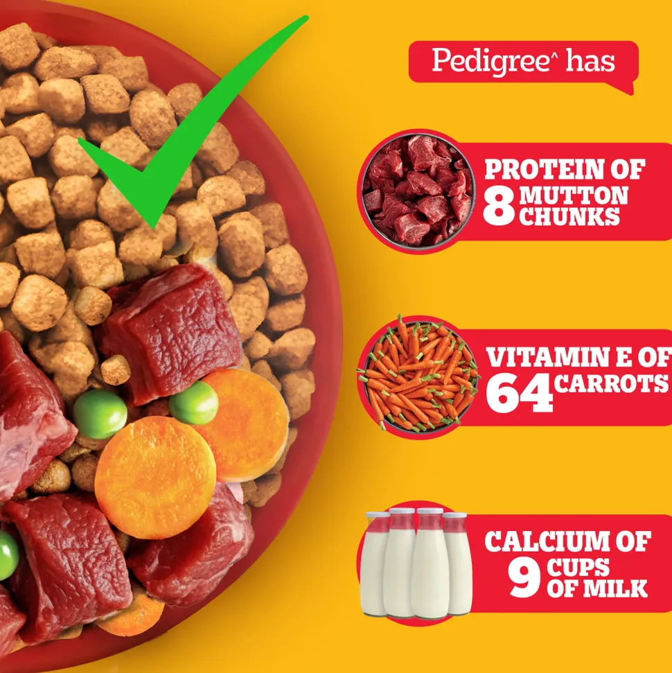Pedigree Meat & Rice Dry Food For Adult Dog