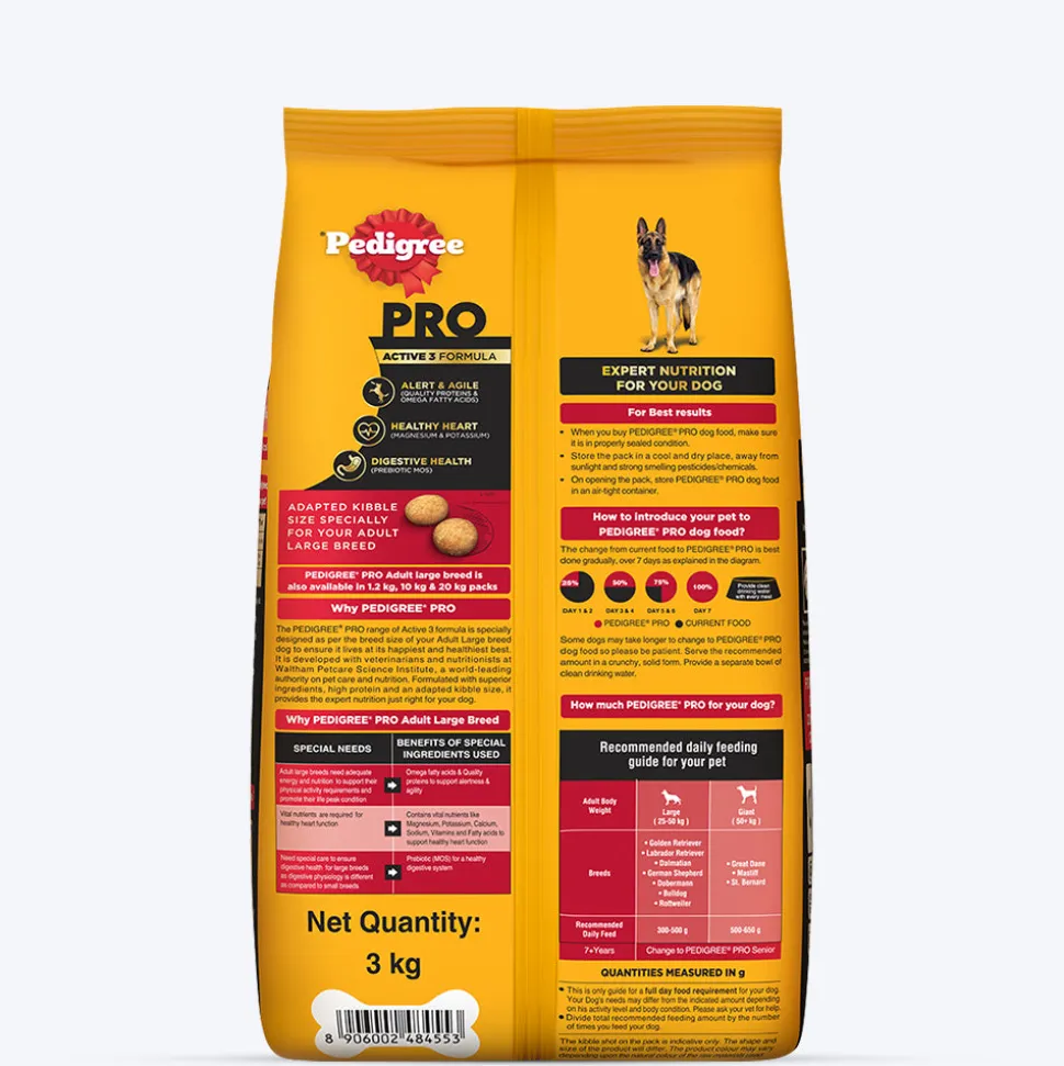 Pedigree PRO Adult Large Breed (18 Months Onwards) Adult Dry Dog Food - (Expert Nutrition)