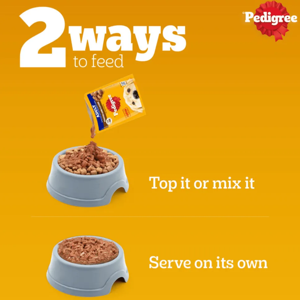 Pedigree Roasted Lamb Flavour Chunks In Gravy Adult Dog Wet Food - 130 g