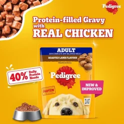 Pedigree Roasted Lamb Flavour Chunks In Gravy Adult Dog Wet Food - 70 gm