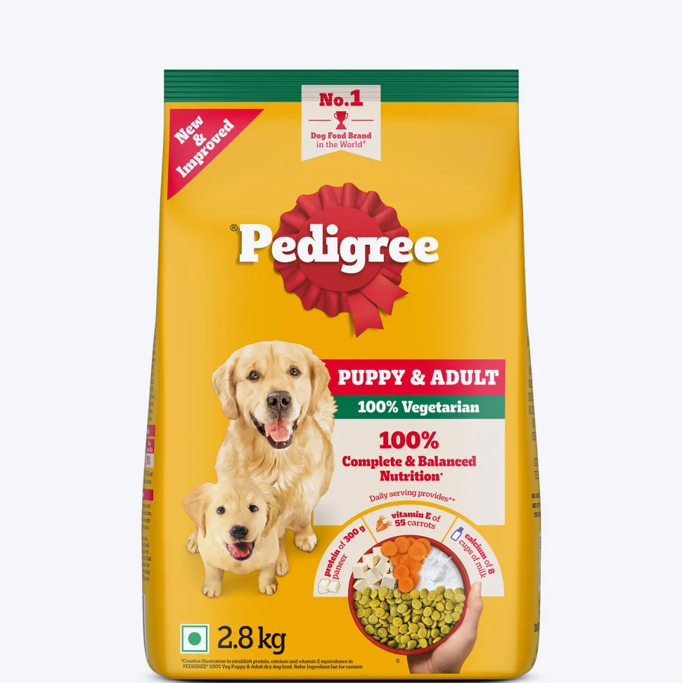 Pedigree 100% Vegetarian Dry Food For Adult Dog & Puppy