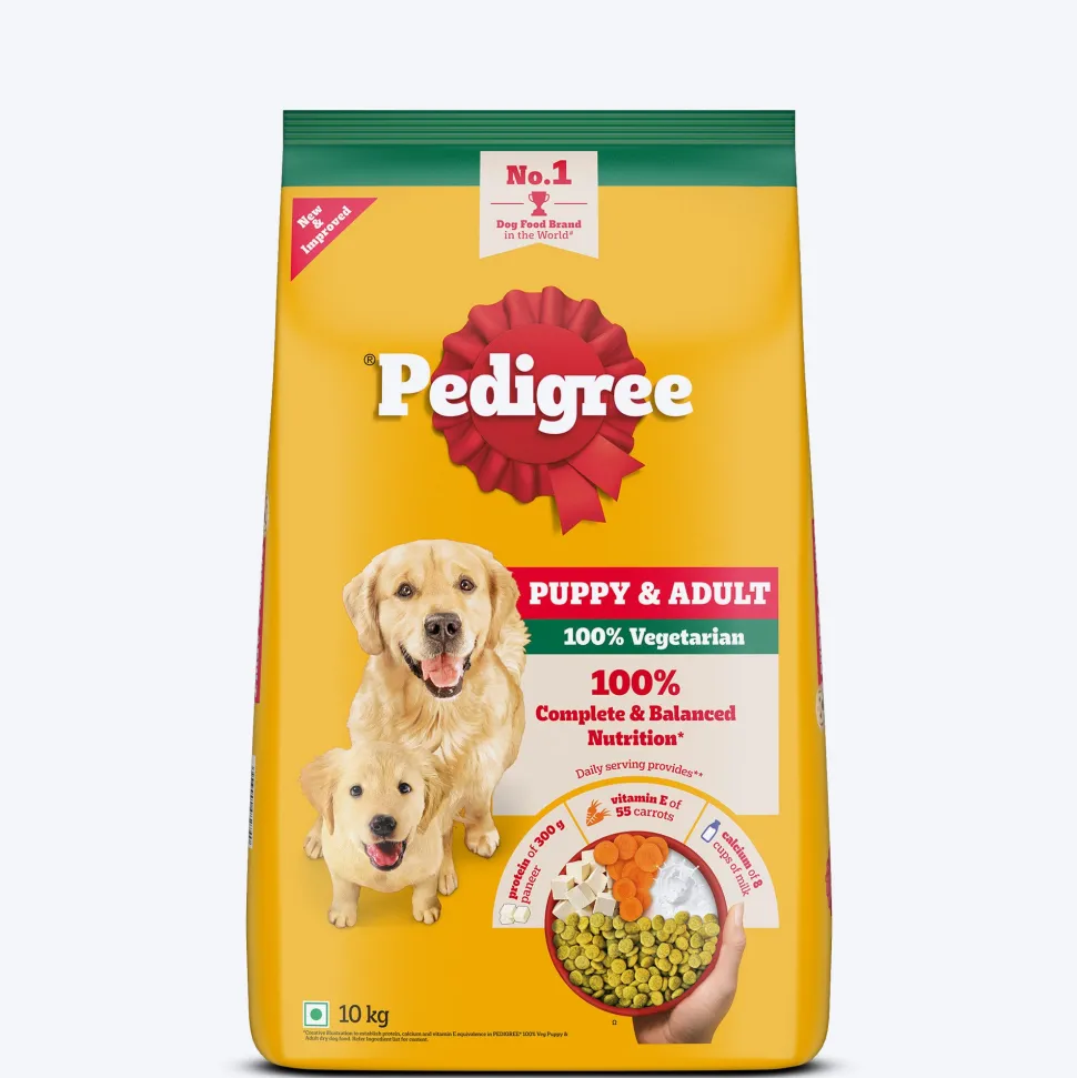 Pedigree 100% Vegetarian Dry Food For Adult Dog & Puppy