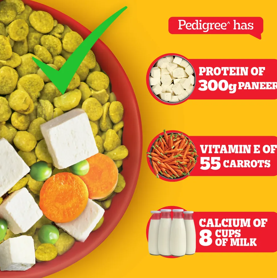 Pedigree 100% Vegetarian Dry Food For Adult Dog & Puppy