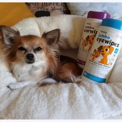 Petkin Jumbo Earwipes for Dogs and Cats - 80 wipes