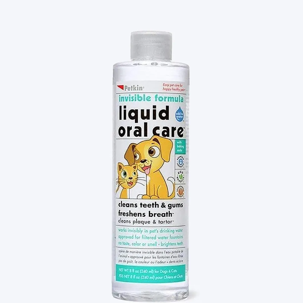 Petkin Liquid Oral Care - Dental Care Solution for Dogs and Cats - 240 ml