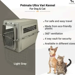 Petmate Sky Kennel Carrier For Dog & Cat - Light Grey