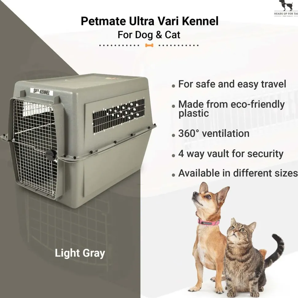 Petmate Sky Kennel Carrier For Dog & Cat - Light Grey