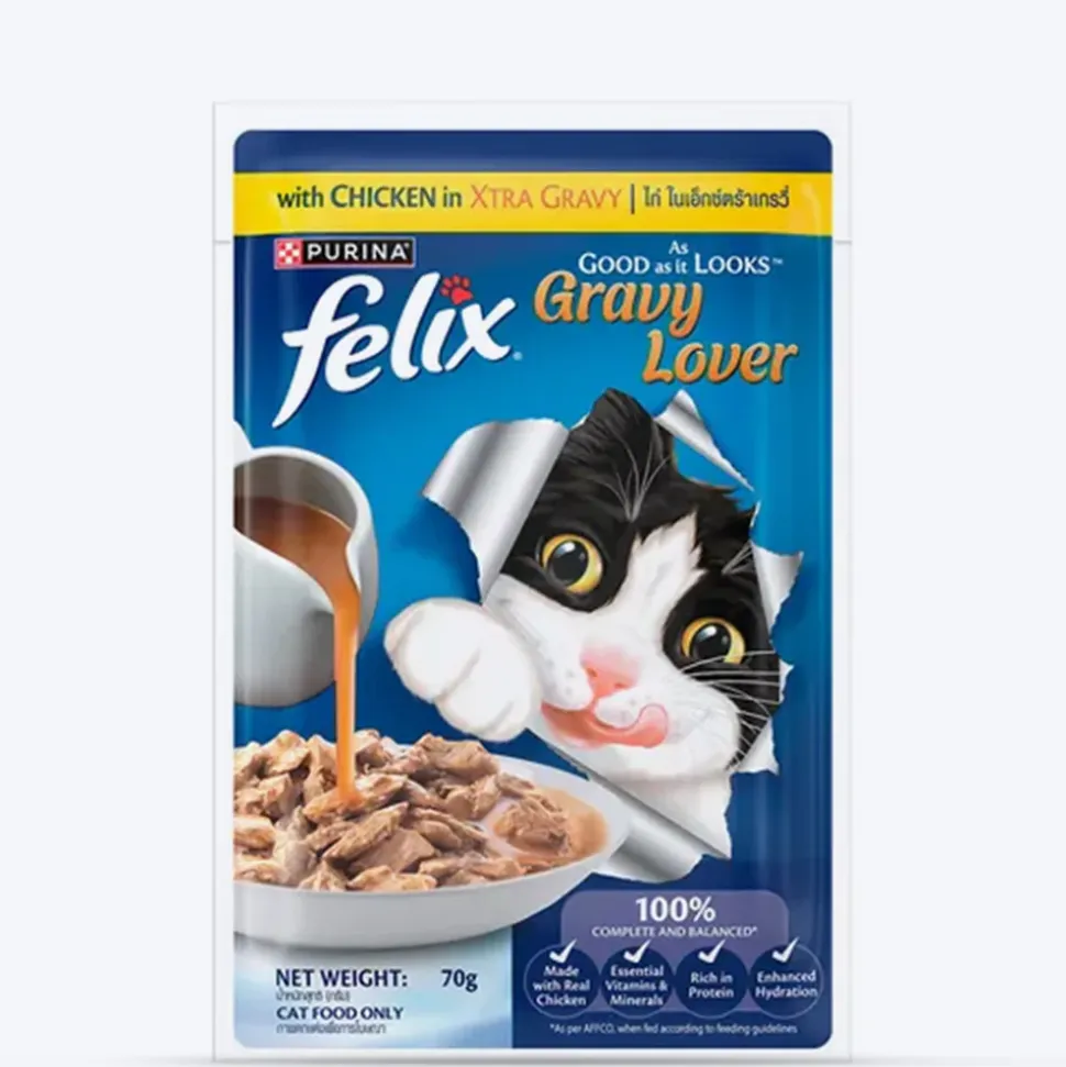 Purina Felix Gravy Lover Chicken Wet Food For Cat - 70 gm