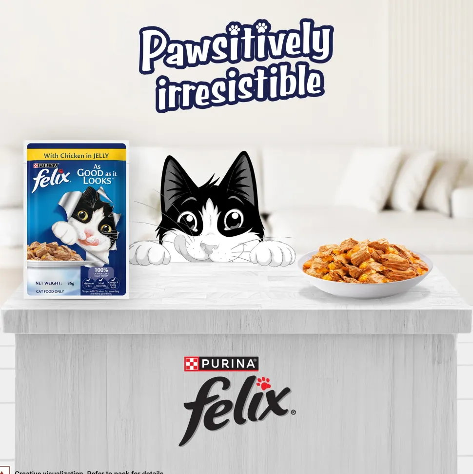 Purina Felix With Chicken In Jelly Adult Cat Wet Food - 85 g