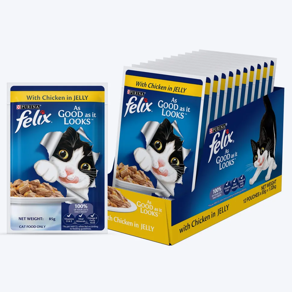 Purina Felix With Chicken In Jelly Adult Cat Wet Food - 85 g